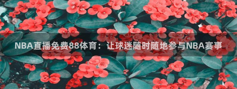 蓝鲸直播 app下载：NBA直播免费88体育：让球迷随时随地参与NBA赛事