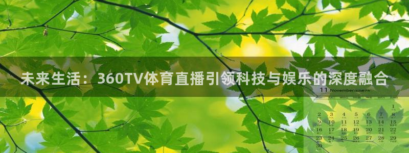 蓝鲸app直播：未来生活：360TV体育直播引领科技与娱乐的深度融合